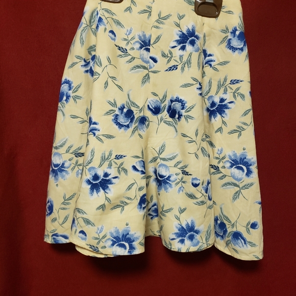 VINTAGE GSL- FLORAL MINI SKIRT W/BACK ZIP/5/EGPLC - Picture 2 of 6